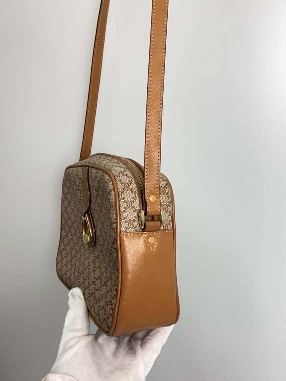 Celine over Bag All Beige Shoulder Macadam Tan